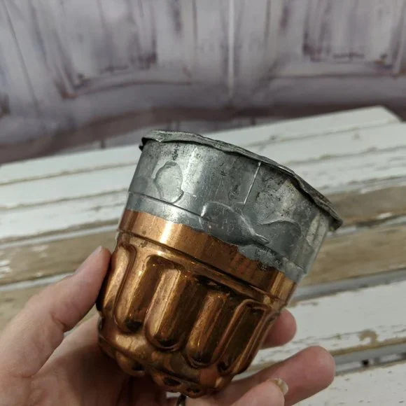 Antique jello copper mold unique decorative vintag‎